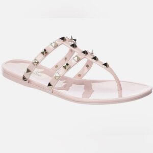 Valentino Garavani Rockstud Rubber Jelly Flat Sandal